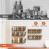 Mystozer 6 Pack, Spice Rack wall mounted Space-Saving Spice Organizer for Spice Jars and Seasonings,Screw or Adhesive