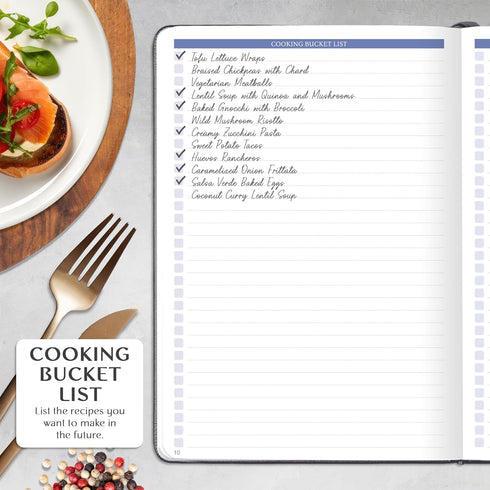 Legend Recipe Book – Blank Family Cookbook to Write In Your Own Recipes – Hardcover, A5, 58 Recipes (Mystic Gray)