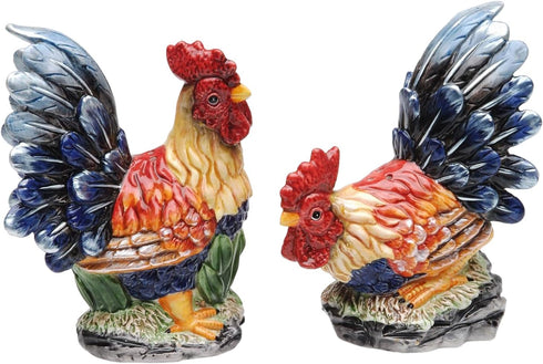Appletree Design Barn Yard Rooster Salt and Pepper Set, 4-1/2-Inch
