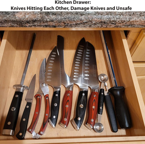 Ergo Chef 5pc Universal Knife Edge Guard Set, Multicolored for Chef, Santoku, Bread, Utility, Paring Knives