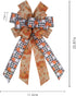Large Fall Pumpkin Bow for Wreath, White Black Buffalo Plaid for Indoor Outdoor Decoration