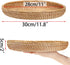 Hipiwe 11.8" Round Key Basket Bowl for Entryway Table, Large Rattan Tray Decorative Ottoman Trays Centerpiece