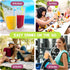 FROZIP 100pcs 16oz x100 Drink Pouches for Adults - Drink Pouches with Straws & Funnel - Resealable Smoothie Pouches