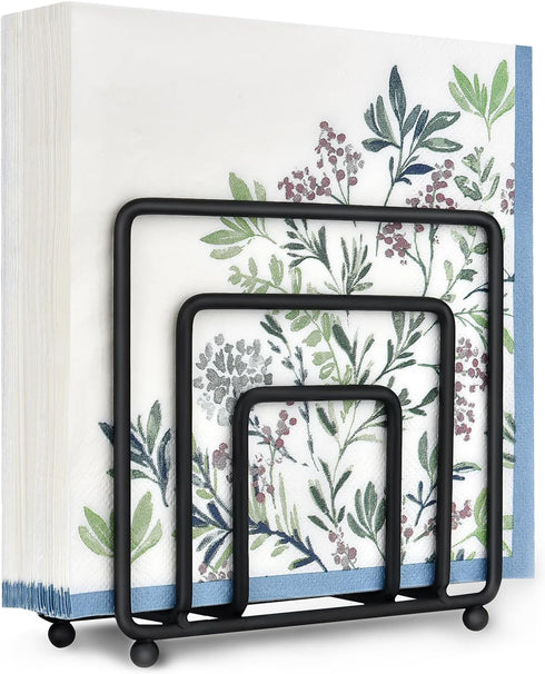 Napkin Holder for Table, Modern Metal Black Napkin Holders for Kitchen Dining Tables & Countertops