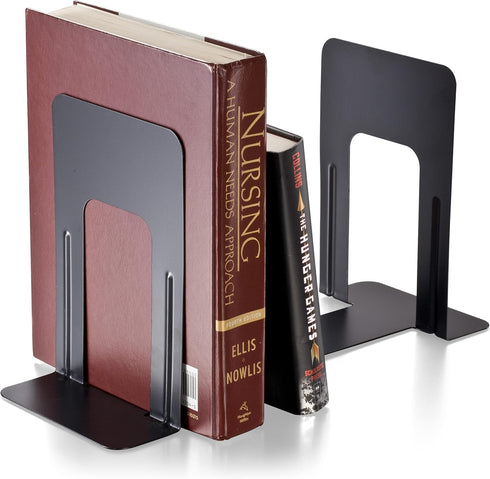 Officemate Non-Skid Bookends, 9”, Chip Proof Enamel Coating, Non-Skid Base (93051)