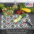 Cut N' Funnel Strawberry Garden Designer Flexible Plastic Cutting Board Mat 15" x 11.5", Made in the USA, Decorative, Flexible, Easy to Clean