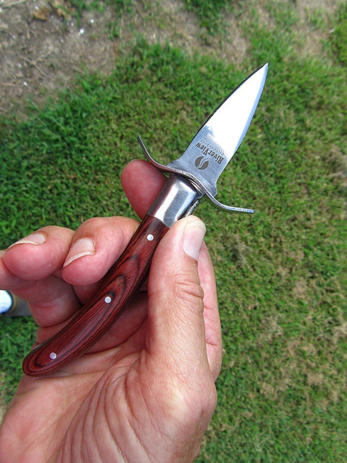 RiverView Enterprise Oyster Shucking Knife, Stainless Steel, Clam/Shellfish Opener, Seafood Knife