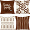 YCOLL Pillow Covers 18x18 Set of 4, Modern Decorative Linen Fabric Pillow Case for Couch Bed Car, Coffee