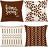 YCOLL Pillow Covers 18x18 Set of 4, Modern Decorative Linen Fabric Pillow Case for Couch Bed Car, Coffee