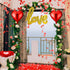Valentines Day Red Wedding Decorations - Heart Shaped Love Foil Balloons, Silk Rose Petals, Romantic Design for