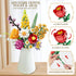 WIDELAND Set, 1070PCS Flowers Bouquet Building Artificial Plant Flower Kit Toy for Adults Kids Women Her, Wildflower