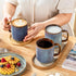 16 oz Set 6, vancasso Coffee Mugs of Large Ceramic Mug with Handle, Unique Glaze Coffee Cups for Latte, Cappuccino