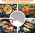 XL 15.75 x 13 inch Grill Mesh Mat Set - 5 Reusable Non-Stick BBQ Grill Mats for Vegetables, Fish, Black