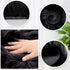 Mudder 2 Pieces Heart Shaped Rug, Faux Fluffy Carpet Door Mat for Bedroom, 12 x 16 Inch (Black)