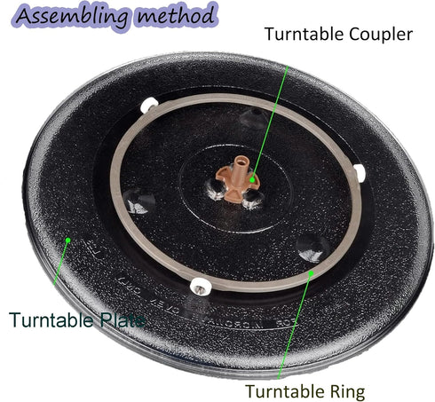 2 Pcs 0.59" Microwave Turntable Coupler, Microwave Oven Turntable Roller Guide Support with "D" Port
