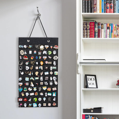 PACMAXI Hanging Brooch Pin Organizer - Display Pins Storage Case Holds Up to 96 Pins (Not Include Accessories)