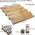 Angimio 8 Set- 9" 18" (9" 18") Bamboo Spice Rack Drawer Organizer - Pieces Wide Per Piece - Combine Pieces Into Wide