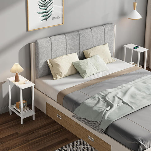 TB01BW062 TUTOTAK Small Side Table, Narrow End Table, Skinny Sofa Table, Slim Nightstand, Couch Table, Living Room, Bed