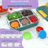 6x1.6 Oz Small Leakproof Reusable Stainless Steel Salad Dressing Containers with Lids for Lunch Boxes, Travel Meal Prep