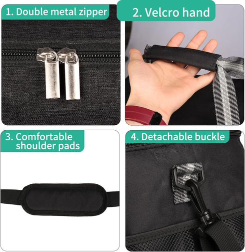 24L 36-Can iknoe Large Cooler Bag Collapsible, Insulated Bags, Leakproof Lunch Cooler Tote with Multi-Pockets for Adult