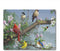 CounterArt Beautiful Songbirds Decorative 3mm Tempered Glass Cutting Board, 10” x 8”, Dishwasher Safe, USA Made