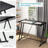 Mehoom Computer Desk: Modern Simple Design Study Desk for Home Office, Small Space, 35.4" Black Corner Desk