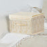 2PCS Gold Decorative Storage Boxes with Lid, Luxury Metallic Fabric Organizer Bins for Home Bedroom Closet Office