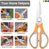 3-Pack Kitchen Shears Heavy Duty All Purpose Stainless Steel Scissors Dishwasher Safe Cooking for Meat, Chicken, Fish