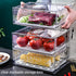 Diskary Fridge Organizer, Stackable Refrigerator Organizer Bins, Reusable Food Storage Containers, Fridge Drawer