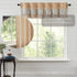 VHC Brands Kaila Country Cottage Ruffled Gold Ticking Stripe Curtain Valance, 16x60