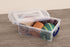 Superio Mini Storage Bins with Lids, Clear Plastic Containers, Stackable Totes, BPA Free, 1.25 Qt, 2 Pack