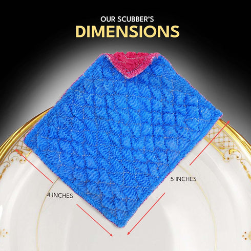 Durable Quilted Dish Cloth for Washing Dishes - Reusable Scouring Pad, Non-Scratch Cleaning Sink Scrubber - Pack of 1