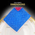 Durable Quilted Dish Cloth for Washing Dishes - Reusable Scouring Pad, Non-Scratch Cleaning Sink Scrubber - Pack of 1