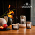 Voluspa Makassar Ebony & Peach Mini Tin Candle - 4 oz, 25 Hour Burn Time, Handcrafted in The USA
