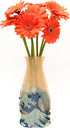MODGY Expandable Flower Vase - Decorative Plastic Vases for Centerpieces, Dining Table Decor, The Great Wave
