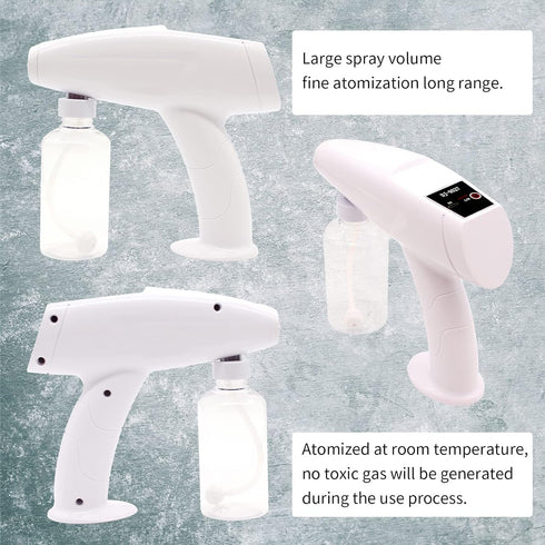 3T GROUP 8.45 OZ Portable Nano Atomizer Sprayer Alcohol Barber Spray Gun,Electric Spray Bottle Gun,Cordless Steam