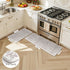 Sets 2,Vintage Home,Office,Desk,Sink(17''x29''+17''x47'') LEEVAN Cushioned Kitchen Mats for Floor of Distressed Grey