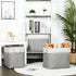 Bidtakay Extra Large Storage Baskets, 3-Pack Fabric Closet Organizers for Shelves, 17x12x15.1 inch, XL-White&Grey