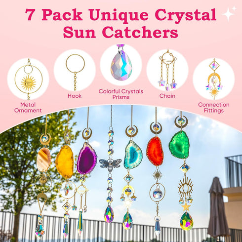 168 BlumWay PCS DIY Sun Catchers Making Kits Craft for Adults,Crystal Suncatcher Indoor Window Hanging with Crystals