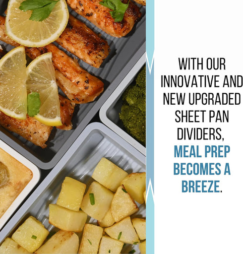 Large Silicone Baking Tray Dividers for Oven Cooking & Meal Prep, Easy to Clean Nonstick Baking Sheet