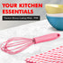 Chef Craft Premium Silicone Wire Cooking Whisk, 10.5 Inch in Pink