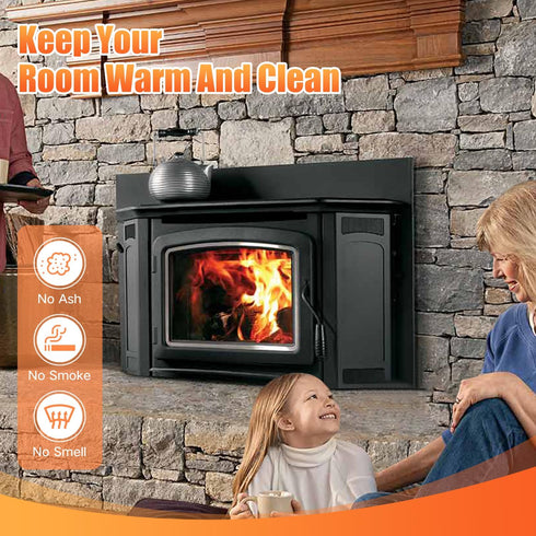 Wood Stove Gasket (7/8" x 72") - Grey Color Fiberglass Door Seal, High Temperature Resistant Rope