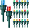 Honoson 120 Count 5 mm LED Halloween Replacement Bulbs, Wide Angle Christmas Light Xmas Tree String Replacement