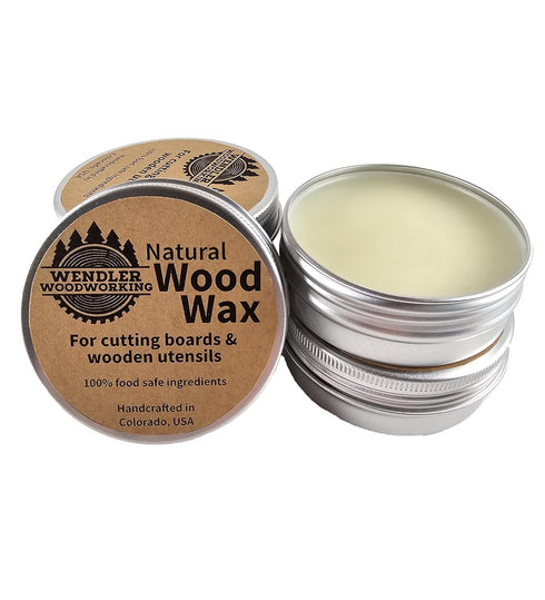 Natural Wood Wax for Cutting Boards, Wooden Utensils, Food Safe Conditioner, 2 oz