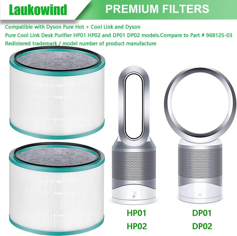 Air Purifier Filter Replacements for Dyson HP01, HP02, 2 Pack