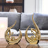 Dlfghos 2 PCS Gold Home Decor Accent Ceramic Statue Abstract Sculptures Centerpieces Mid Century Modern Decor