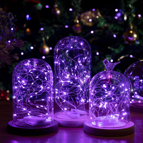 12 Pack 7ft 20LED HXWEIYE Fairy Lights Battery Operated, Mini Twinkle String Light for Mason Jar DIY Wedding Table