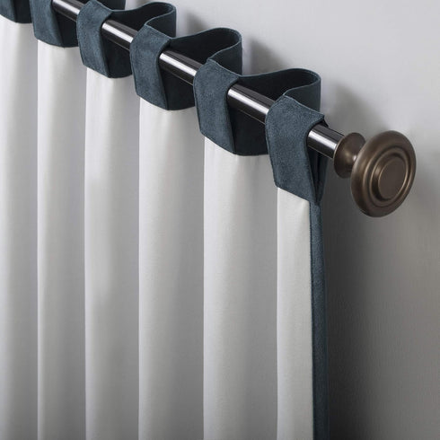 Sun Zero Hampshire Velvet Noise Reducing Thermal Total Blackout Curtain Panel, 50" x 96", Teal