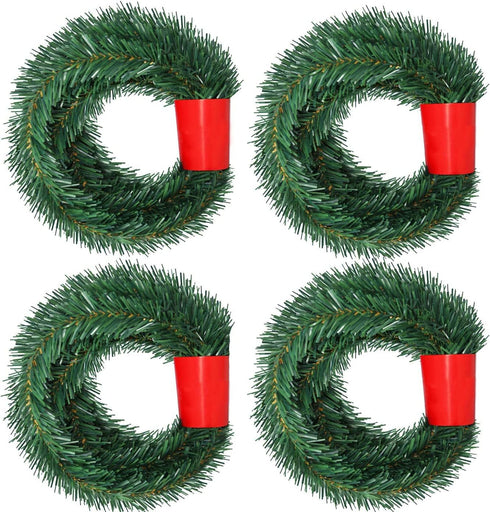 4 Strands Christmas Garland, 80 Feet Artificial Pine Garland for Holiday Wedding Party Decoration, Indoor/Outdoor