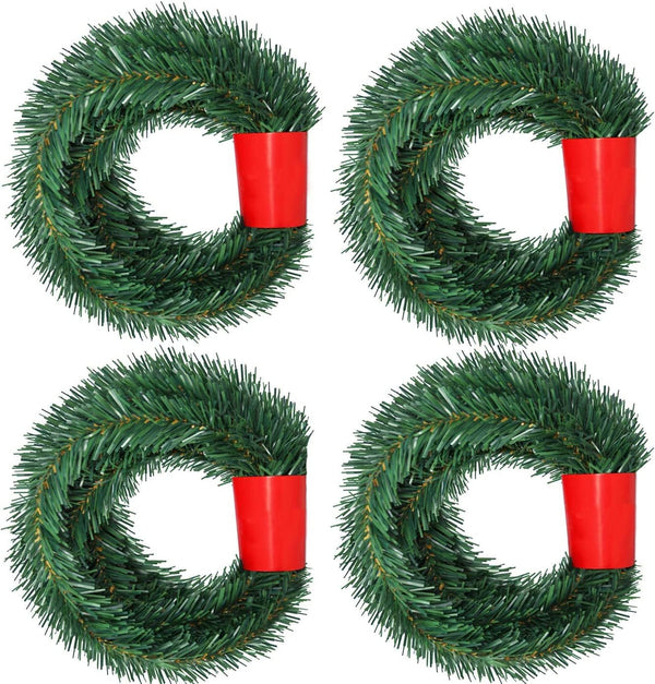 4 Strands Christmas Garland, 80 Feet Artificial Pine Garland for Holiday Wedding Party Decoration, Indoor/Outdoor